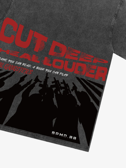Original Cut Deep Graphic Print T-Shirt