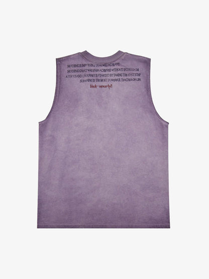 Thesupermade Heavy Worker Washed And Broken Retro Font VEST