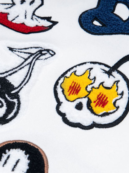 Street Embroidered Letter Badge Hoodie