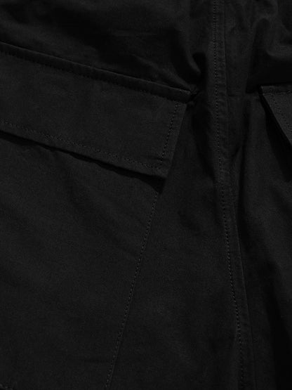 RO Style Multi-Pocket Baggy Flared Pants - 2321