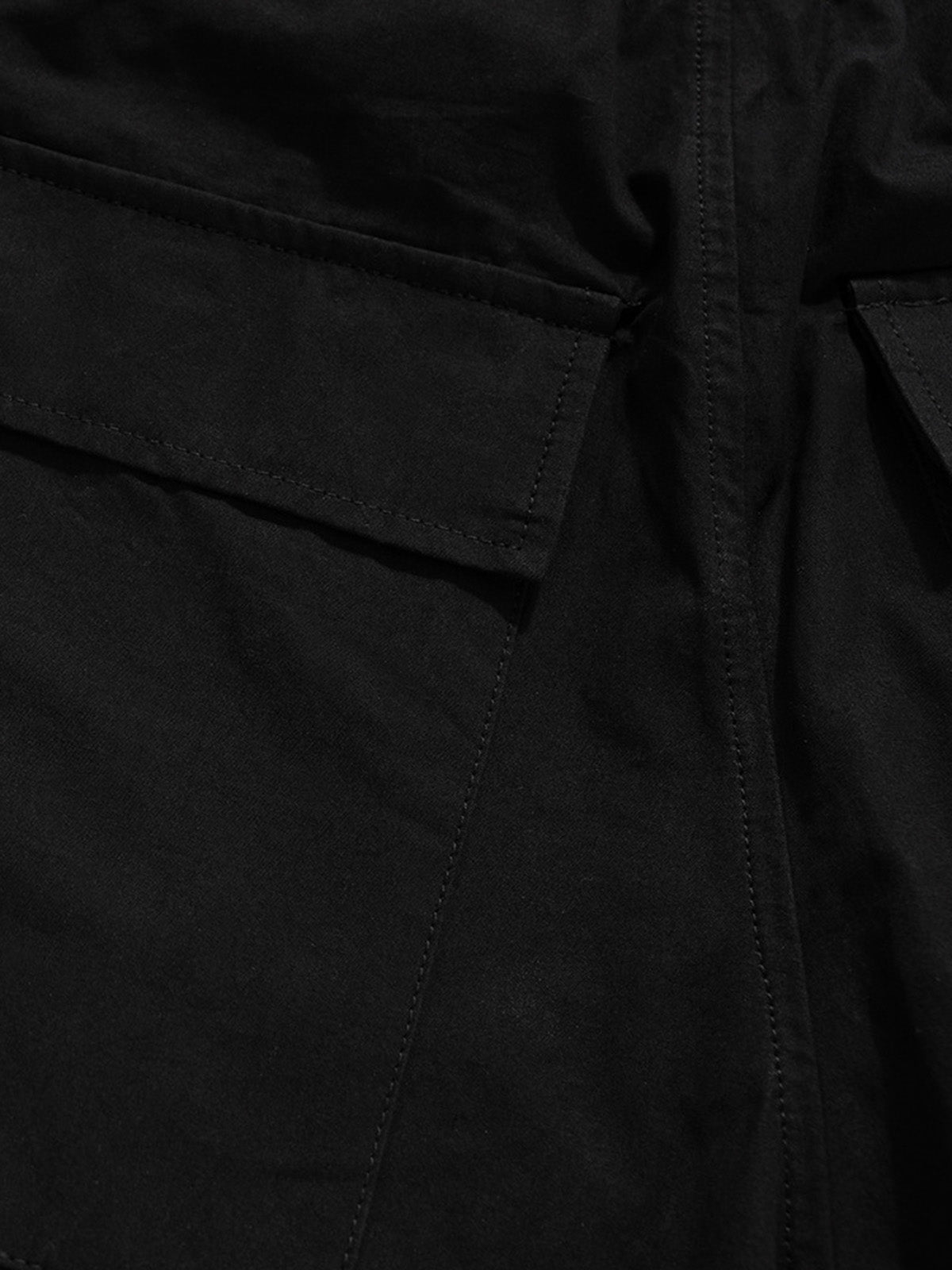 RO Style Multi-Pocket Baggy Flared Pants - 2321