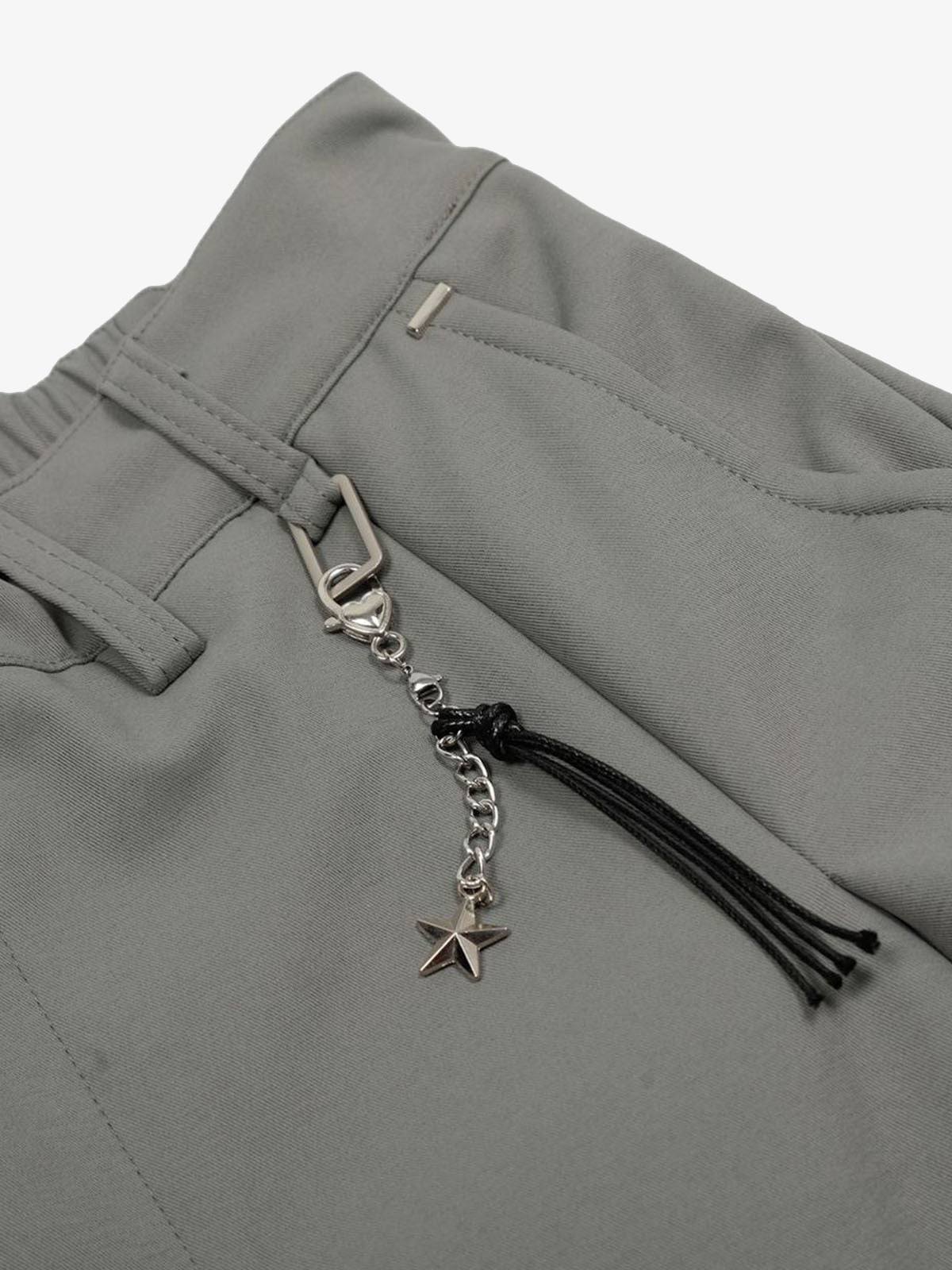 Elastic Waistband Barrel Pants - 2425