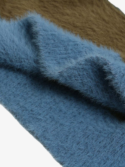 Thesupermade Hooded Striped Knit Sweater