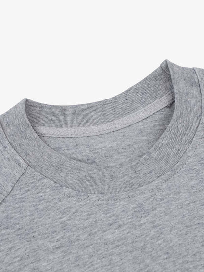 Retro Motorcycle Pleated Patch T-shirt