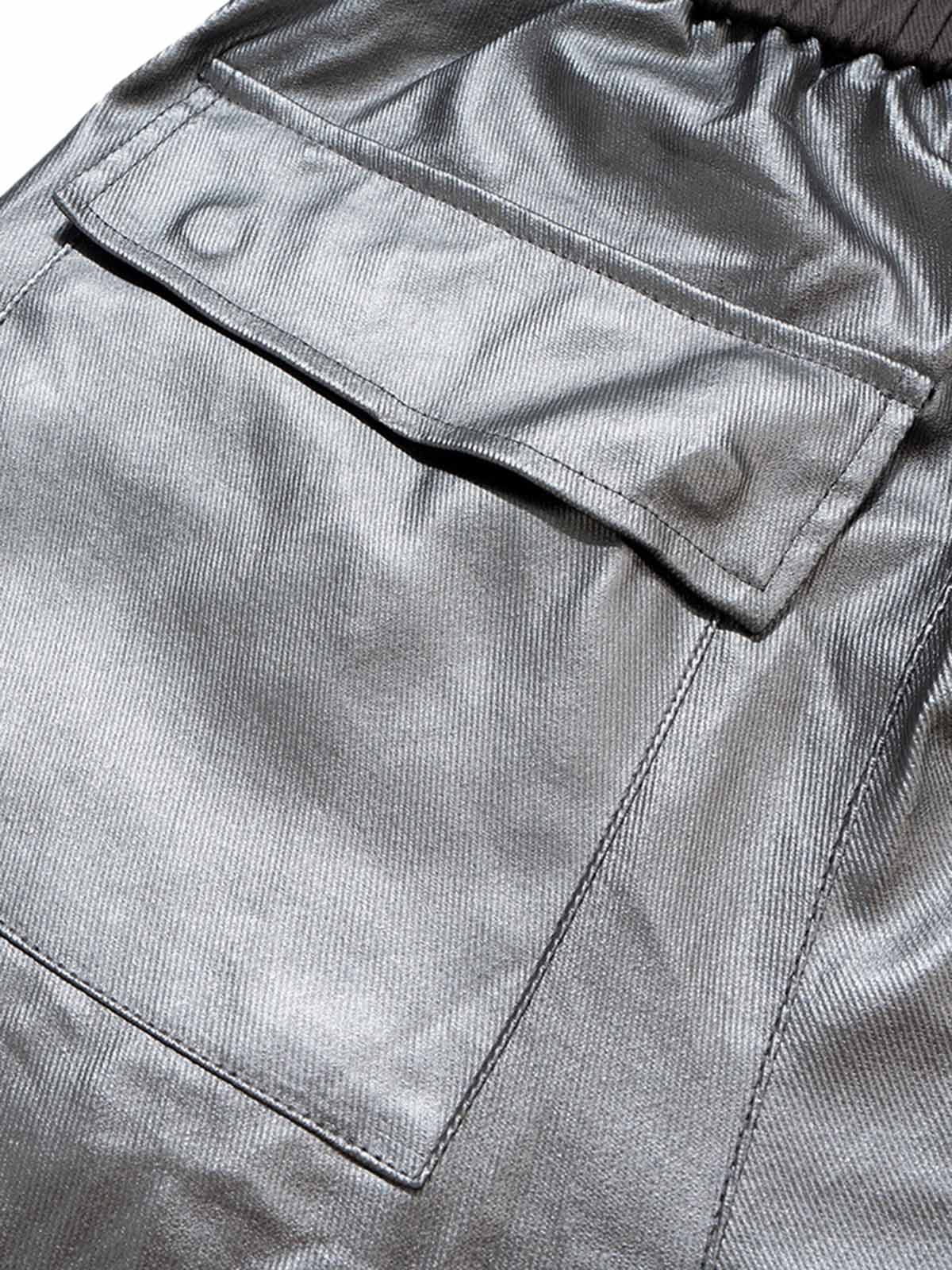 RO Style Matte Coated Leather Baggy Trousers - 2339