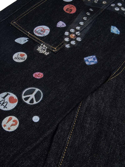 Print RO Style Baggy Jeans