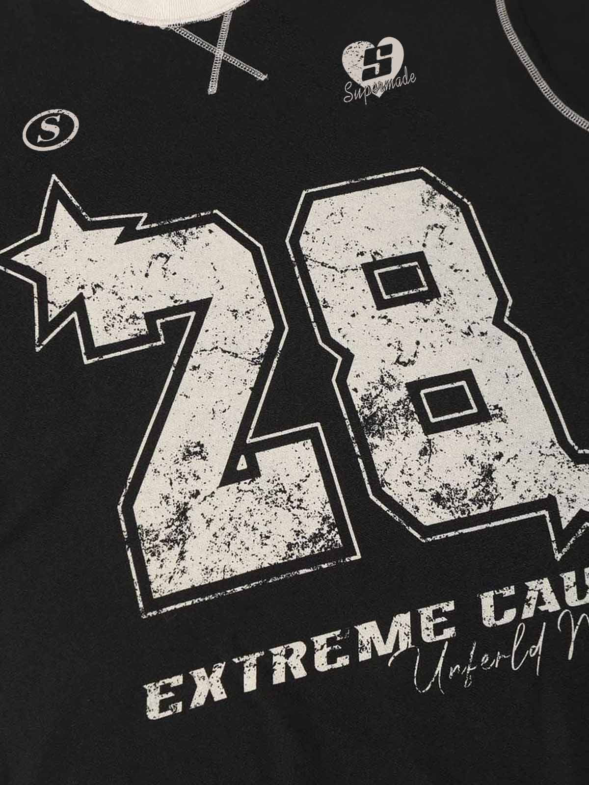 Distressed NO. 28 Jersey T-Shirt