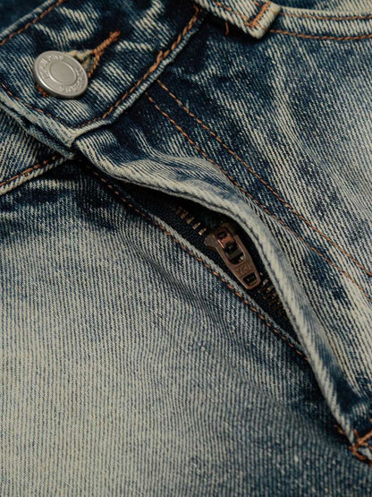 Retro Spray Monkey Washed Baggy Jorts