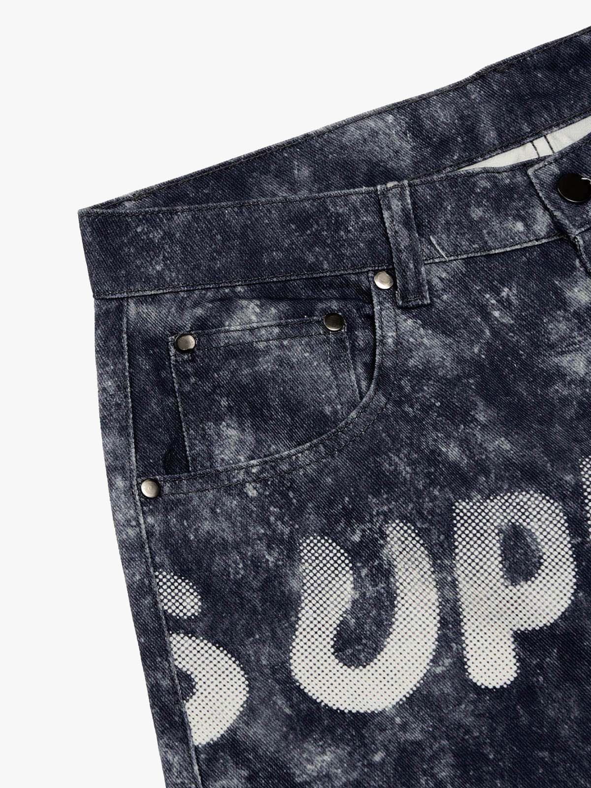 Original Oversized Denim Hoodie And Shorts Set