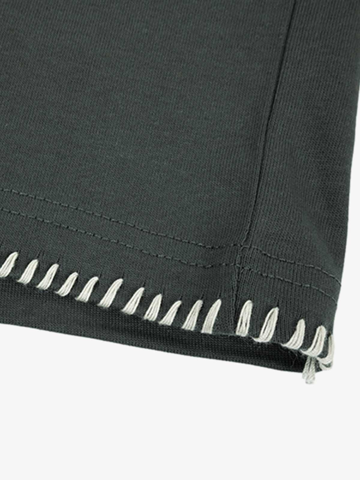 Cotton Oversized T-Shirt with Contrast Stitching and Minimalist Design?