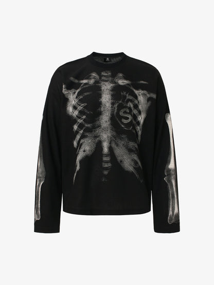 Skeleton Graphic Waffle Sweatshirt –  2495
