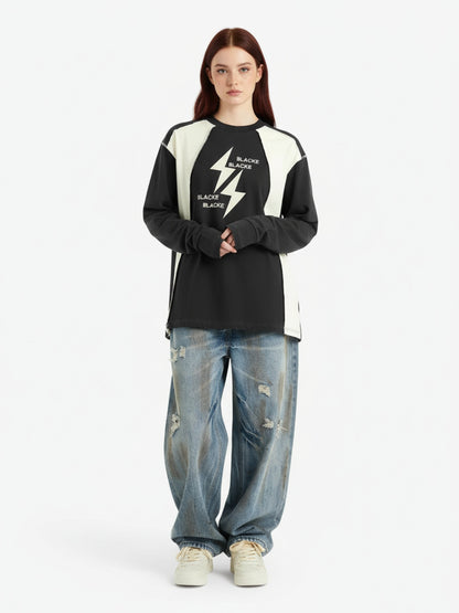 Washed Distressed Ripped Barrel Jeans - 2445