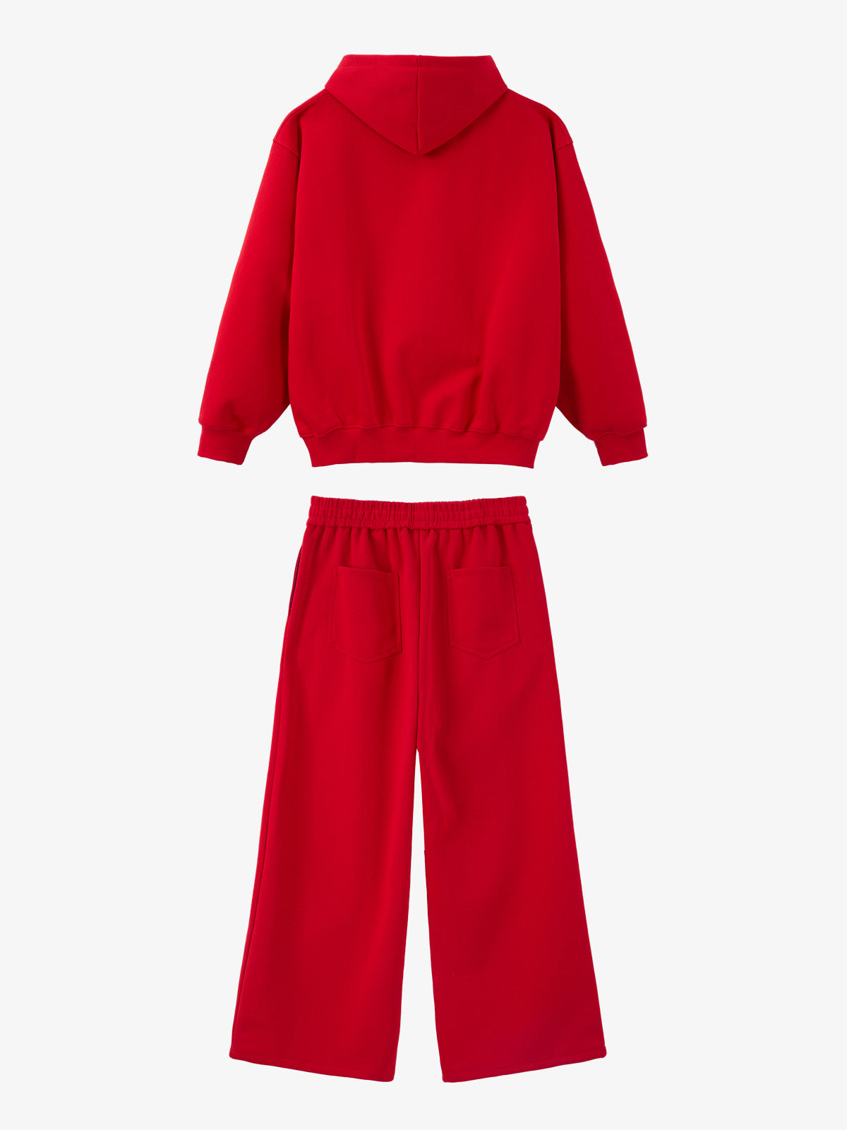 Gothic Letter Cross Embroidery Zip Up Hoodie and Sweatpants Set