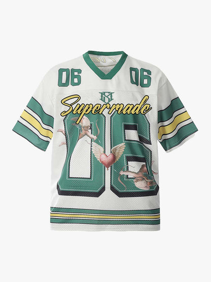 Sports Jersey V-Neck T-Shirt 