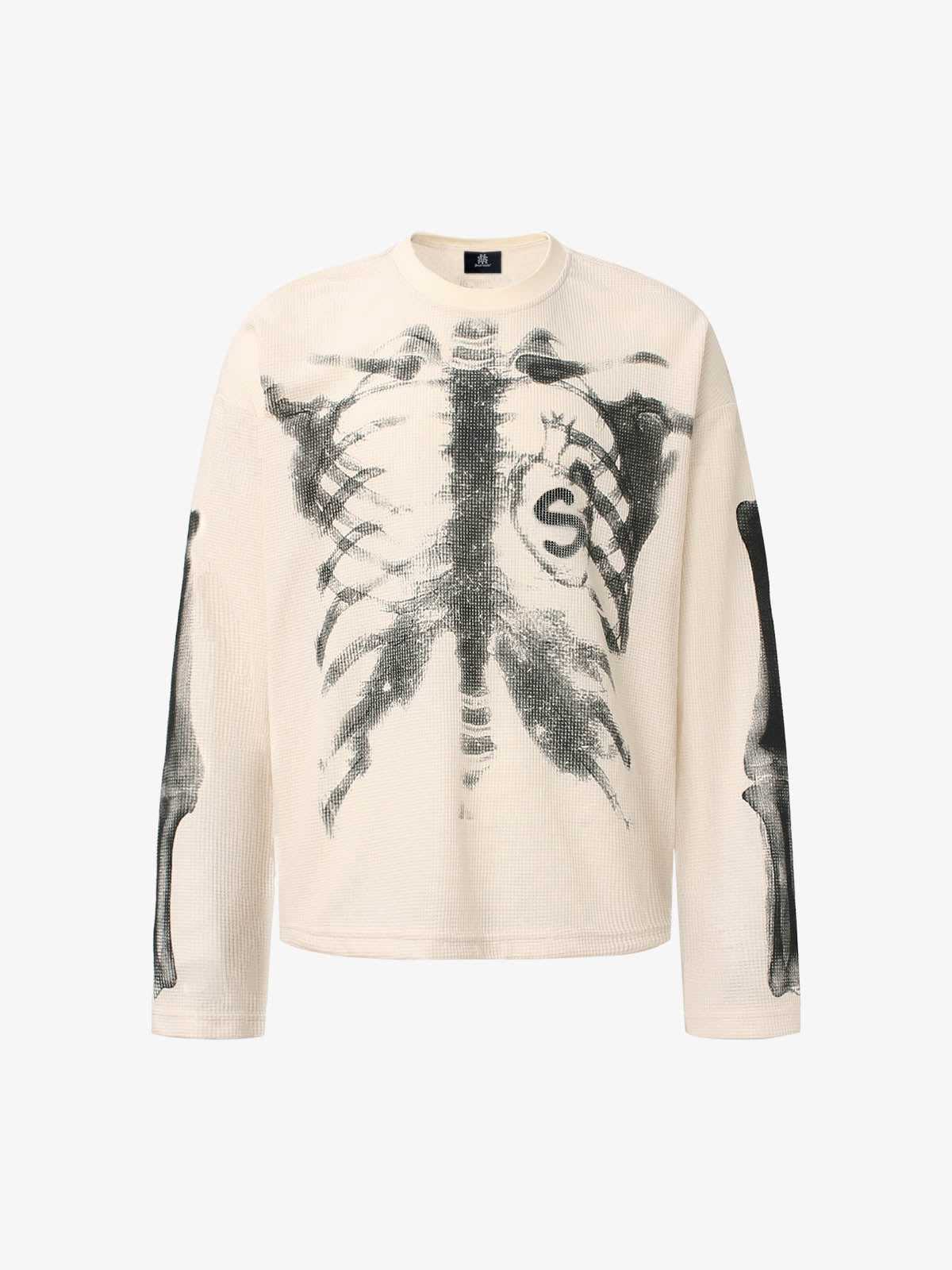 Skeleton Graphic Waffle Sweatshirt –  2495