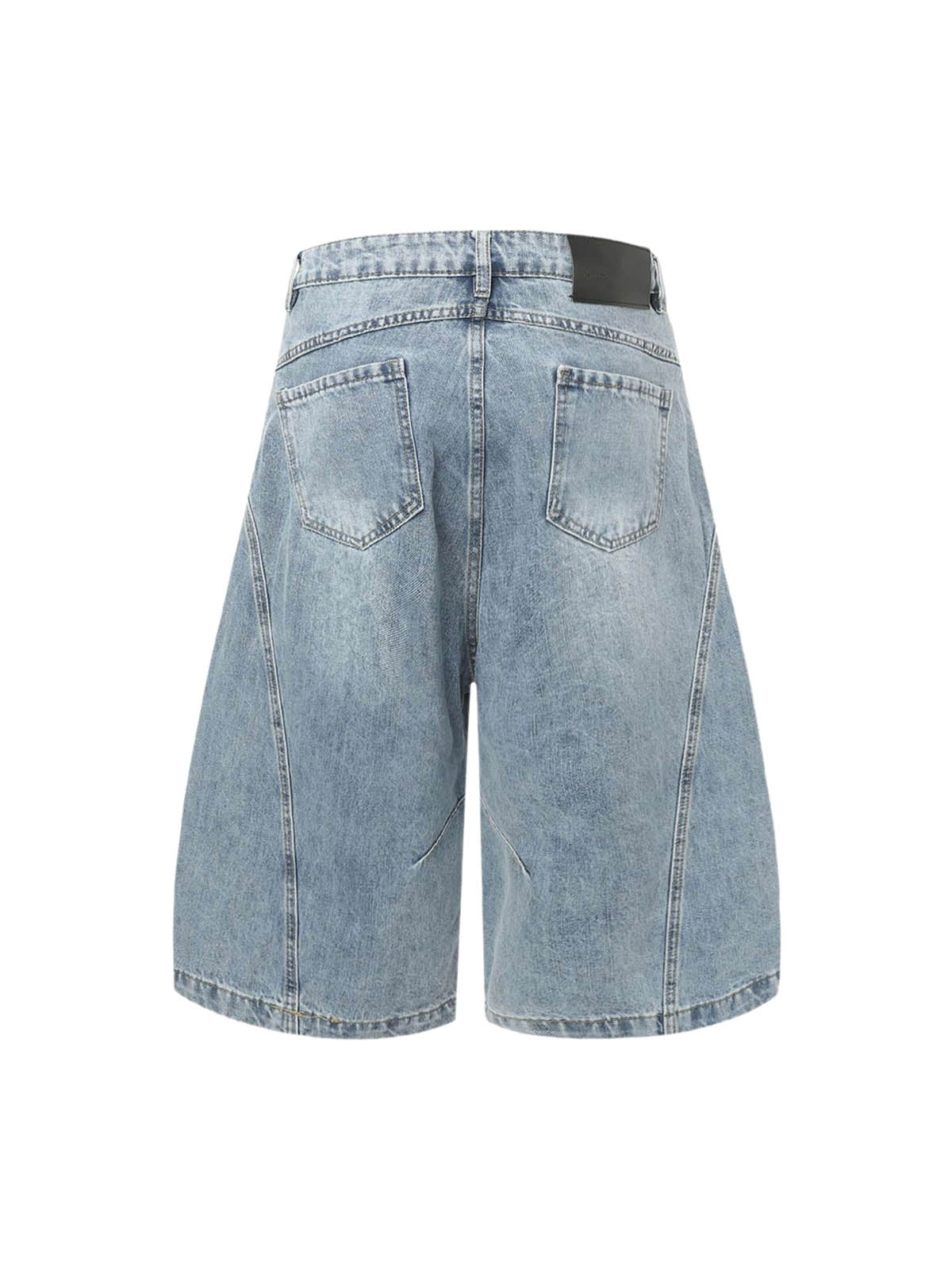 Distressed Ripped Deconstructed Split Barrel Jorts 