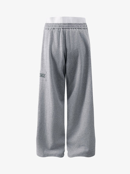 Retro Striped Double Waist Pants 