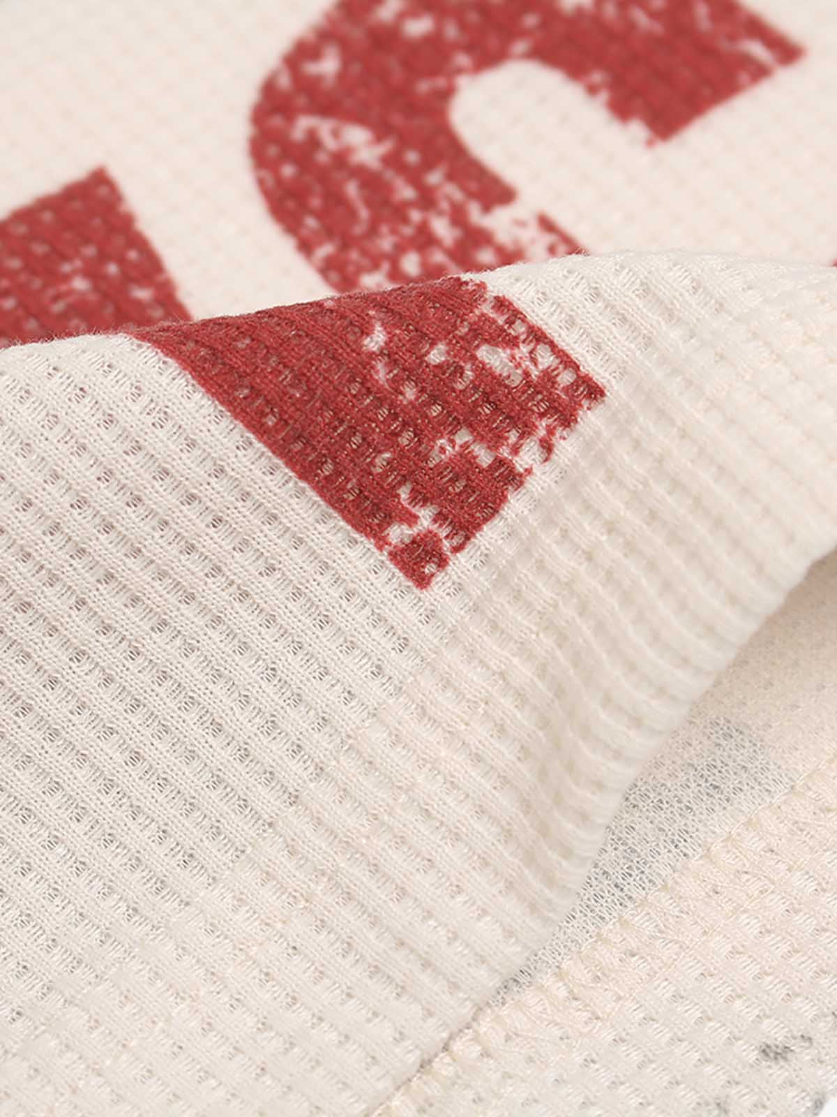 Retro Portrait Letter Print Long-sleeved T-shirt 