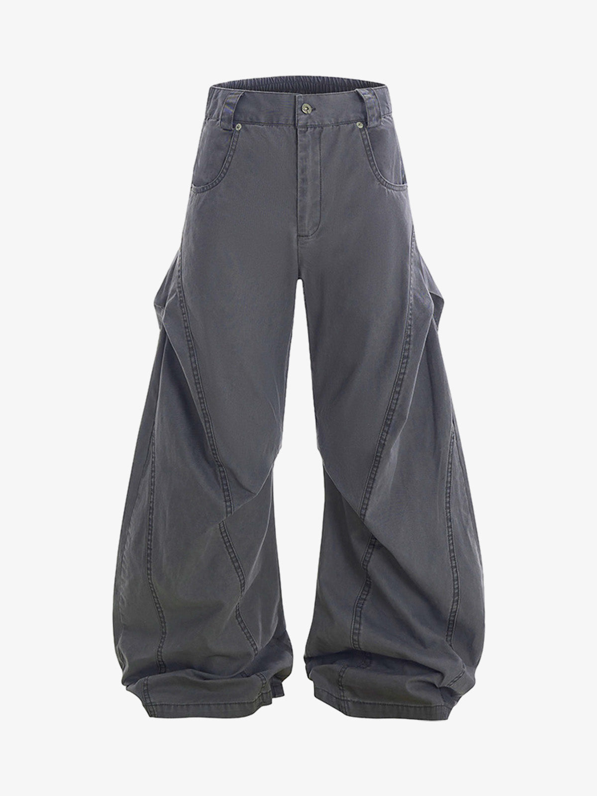 Vintage Distressed Pleated Barrel Pants 