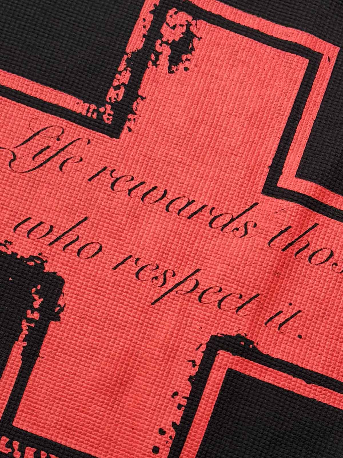 Street Cross Lettering Print Long-Sleeved T-Shirt