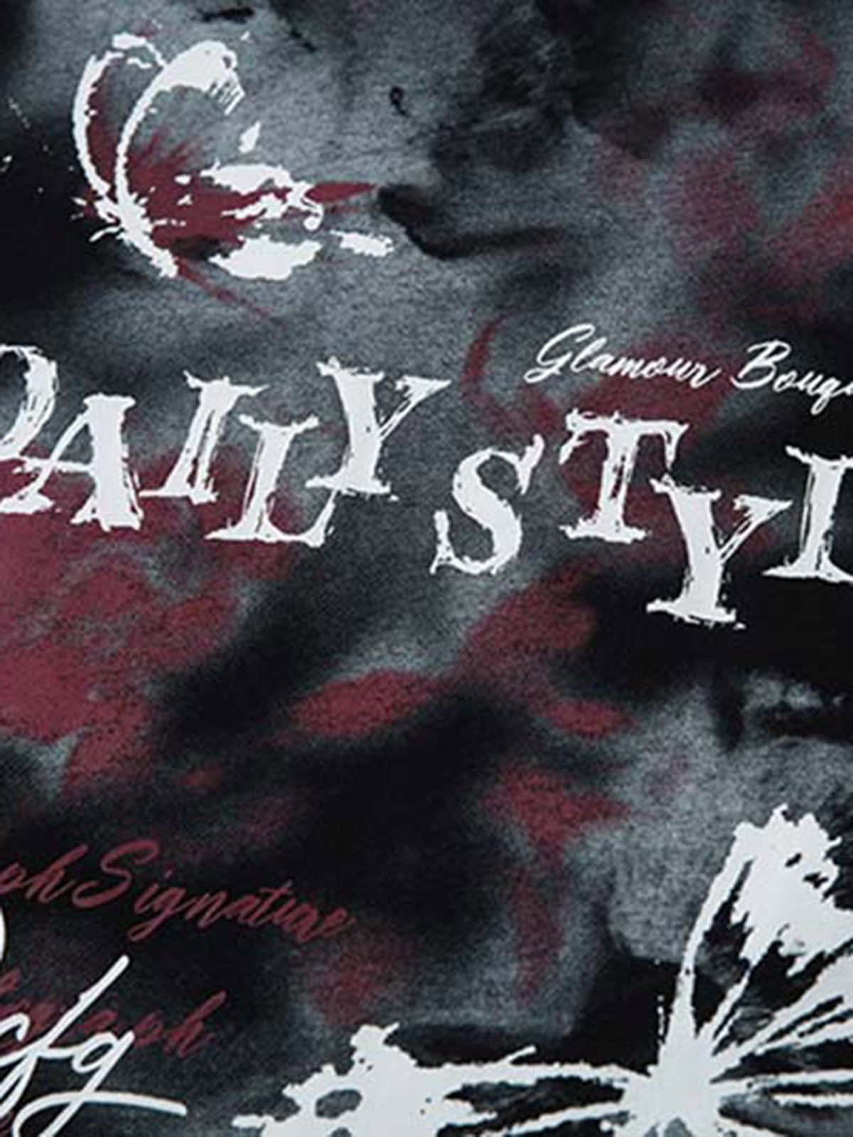 Butterfly Letters Printed Round Neck Long Sleeve T-shirt 