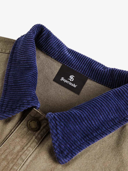 High Street Patchwork Collar Printed Work Jacket 