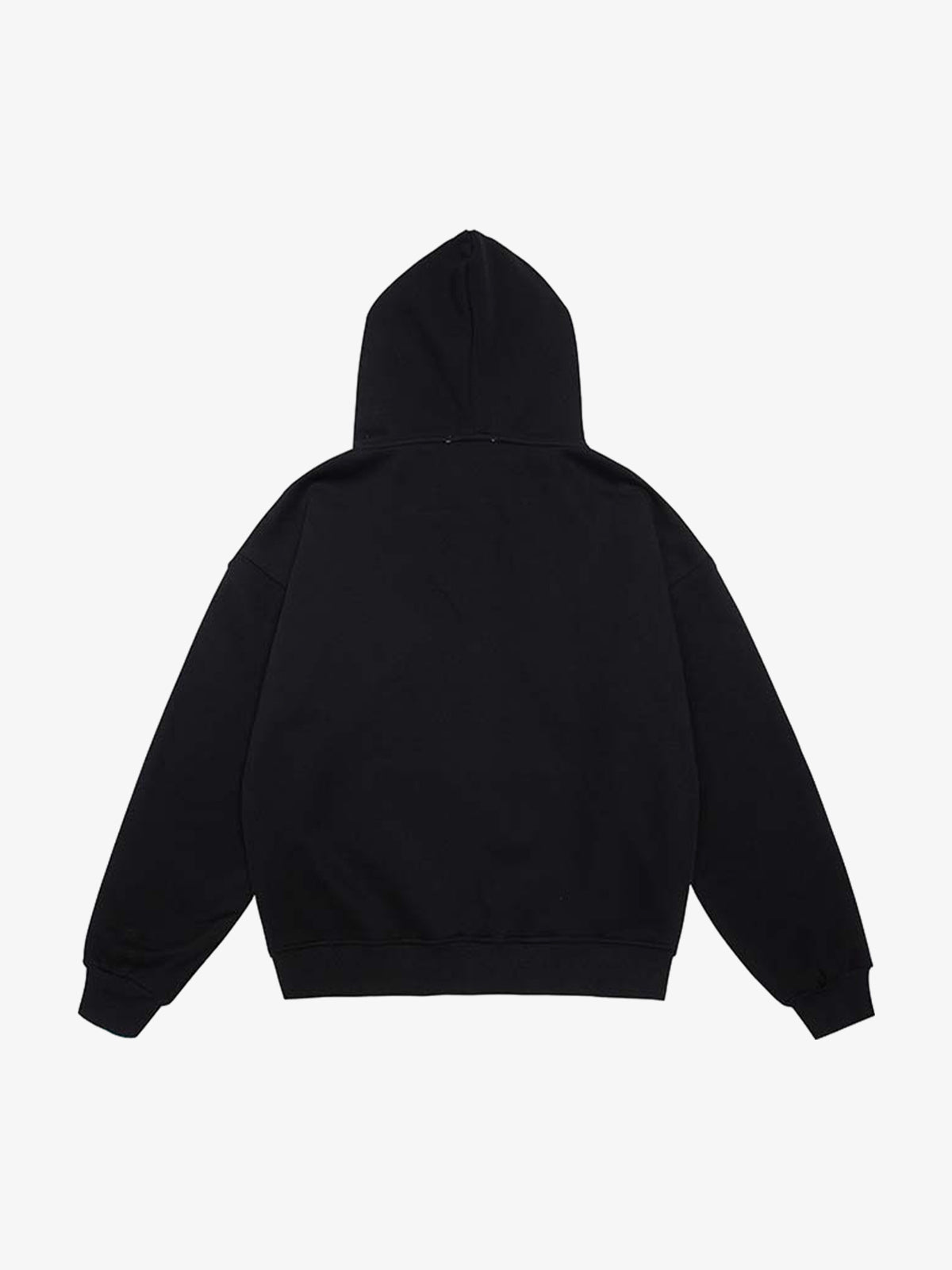 Letter Medal Embroidered Cardigan Fur Collar Hooded Sweatshirt - 2502