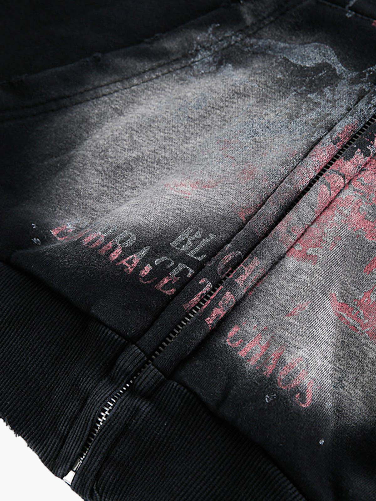 Street Spray Paint Print Hoodie