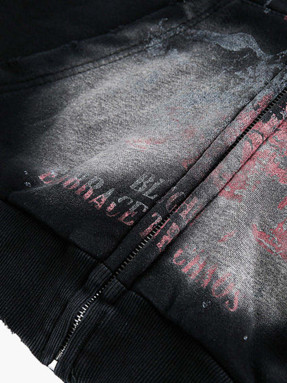 Street Spray Paint Print Hoodie