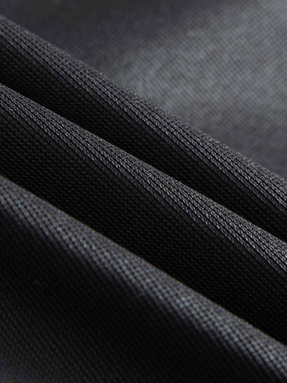 Supermade Color-Blocked V-Neck Embroidered Jersey Short-Sleeved?