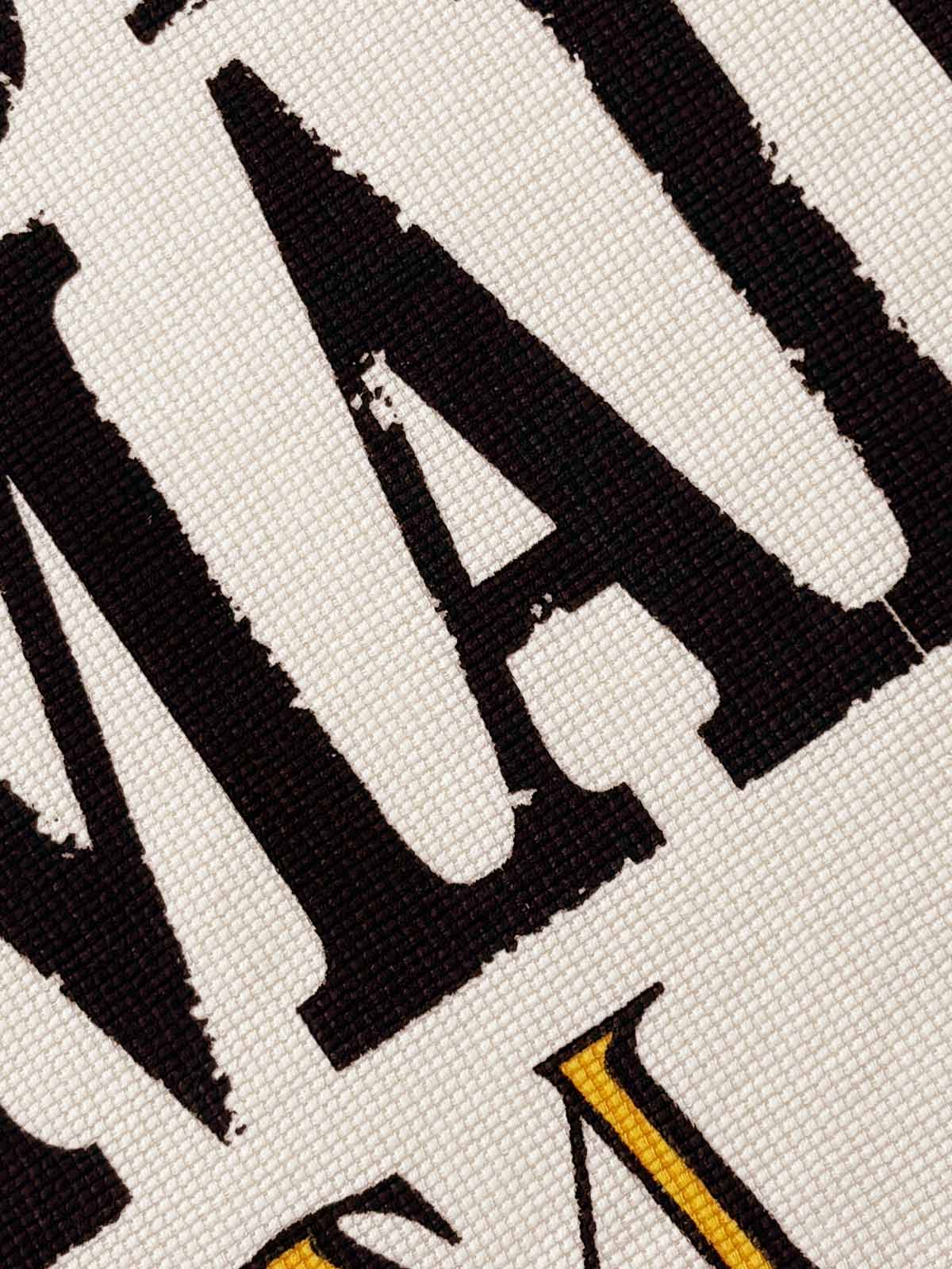 Retro Letter Print Waffle Simplicity Long-Sleeved T-Shirt