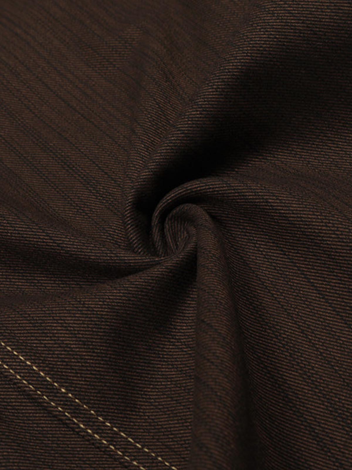 Vintage Contrast Thread Barrel Pants 