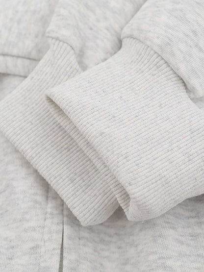 Street Hip-Hop Rhinestone Cropped Hooded Sweatshirt