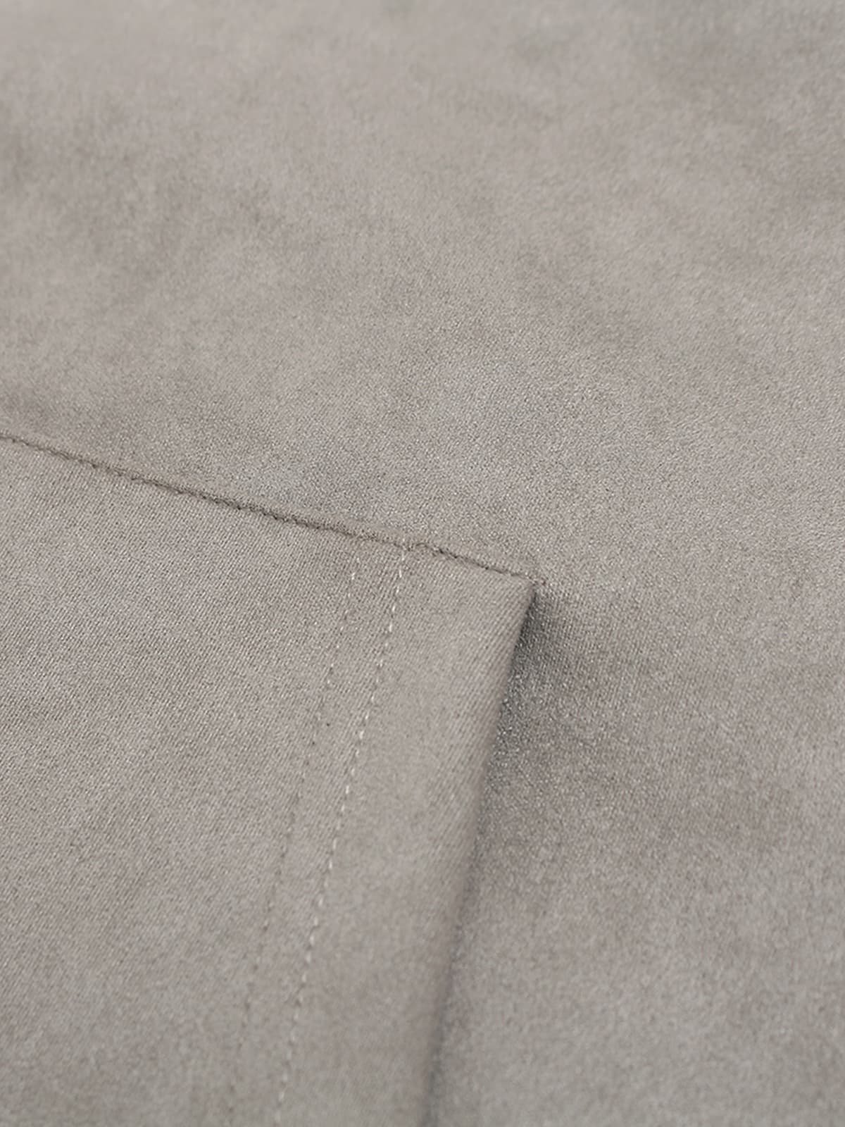 Suede Double-Ended Zippered Cropped Hooded Jacket 