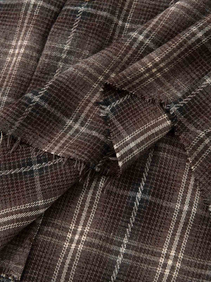 Cotton Street Distressed Plaid Faux Two-Piece Shirt?