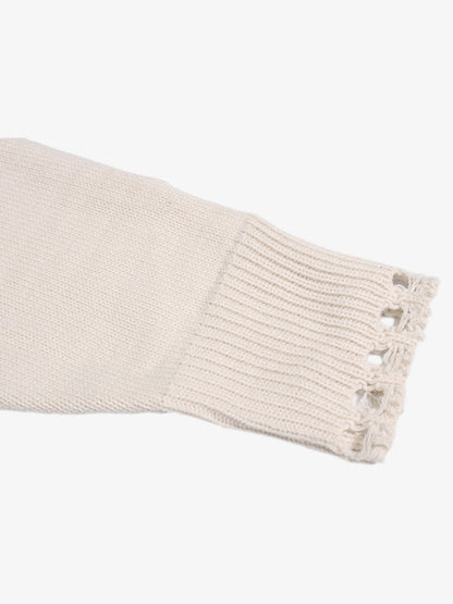 Heavy Cut Turtleneck Cardigan Zipper Sweater 