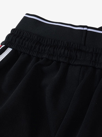 Retro Striped Double Waist Pants 