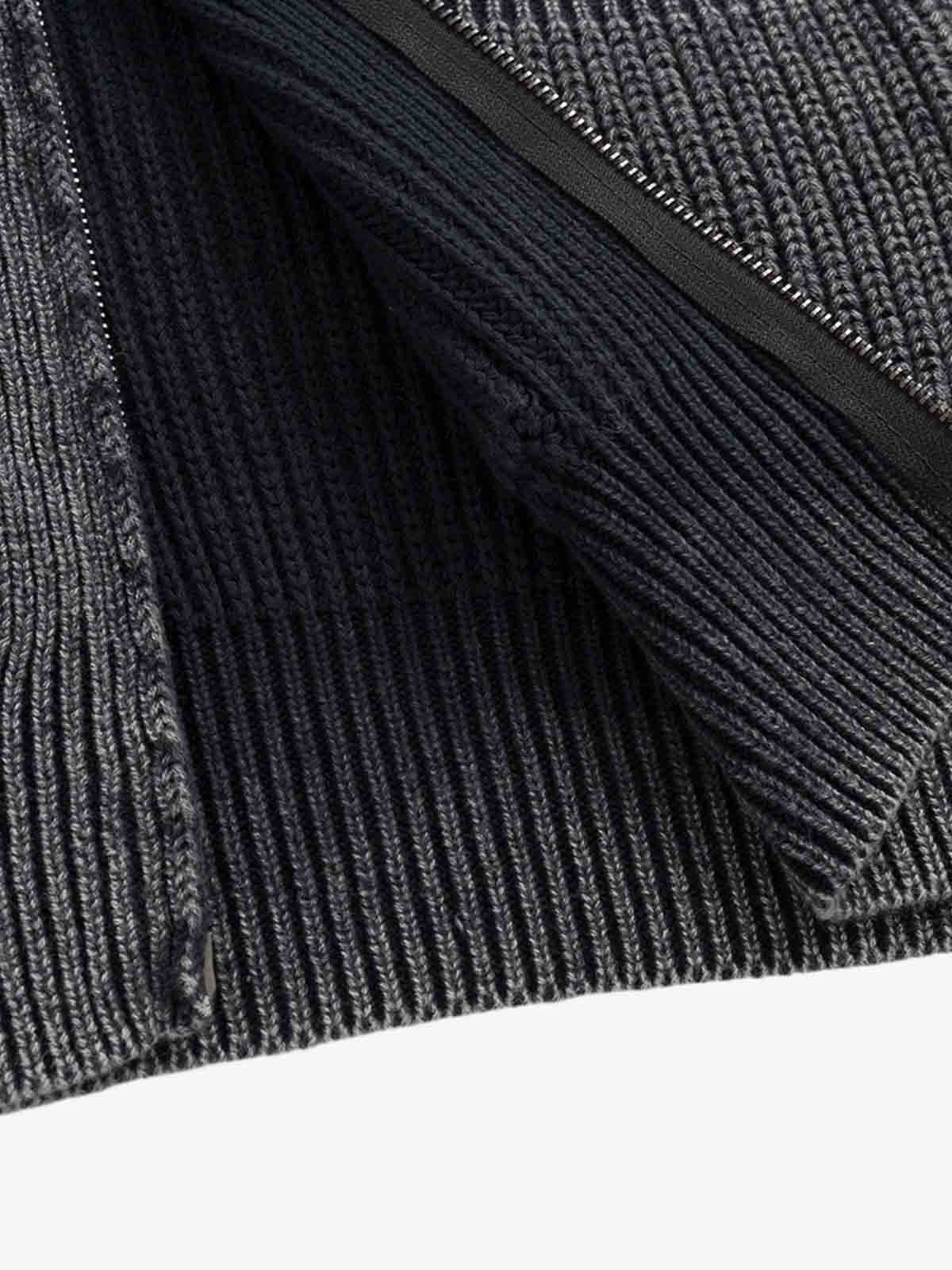 Vintage Chunky Zip Up Knit Jacket 