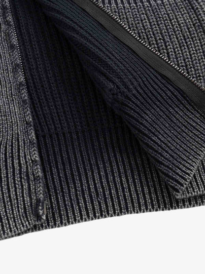 Vintage Chunky Zip Up Knit Jacket 