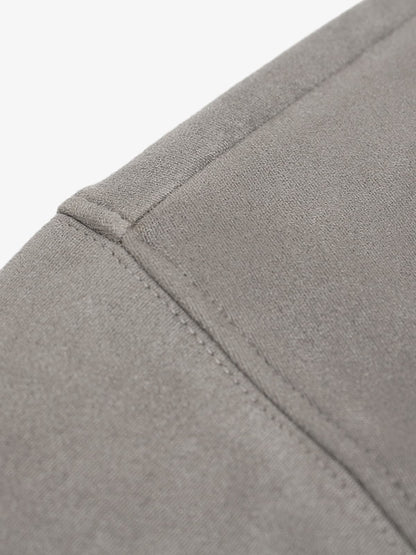 Suede Large Pocket Faux Two-Piece Zipper Short Jacket 