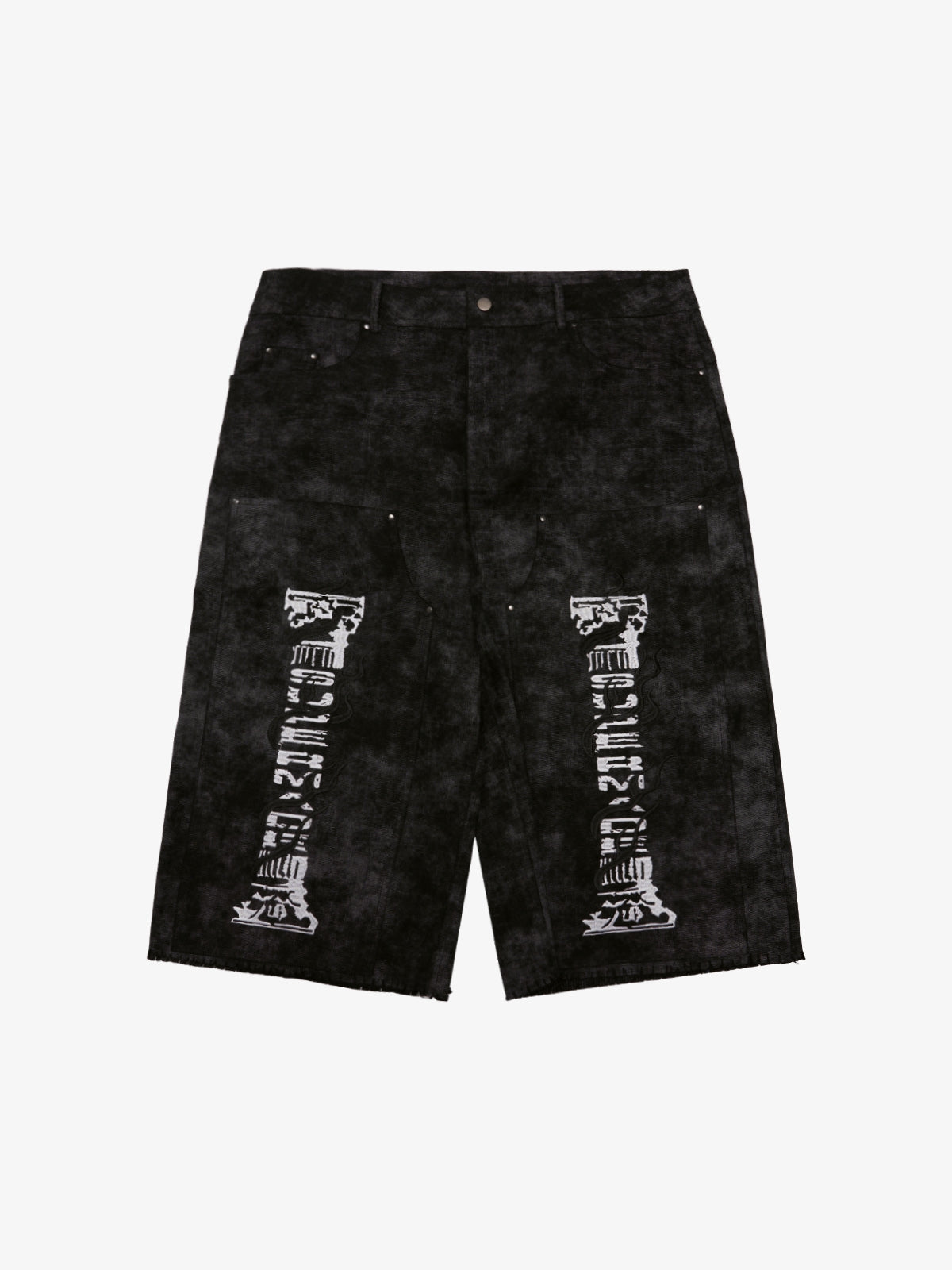 SUPERMADE Roman Column Pattern Embroidered Jeans 