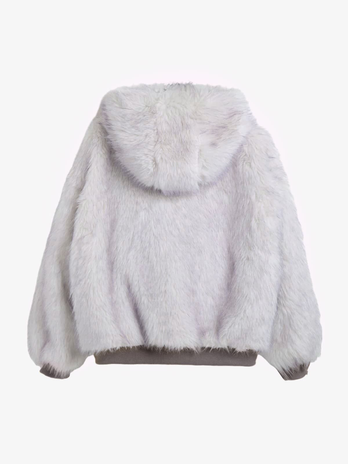 Oversized Reversible Fur Hooded Jacket