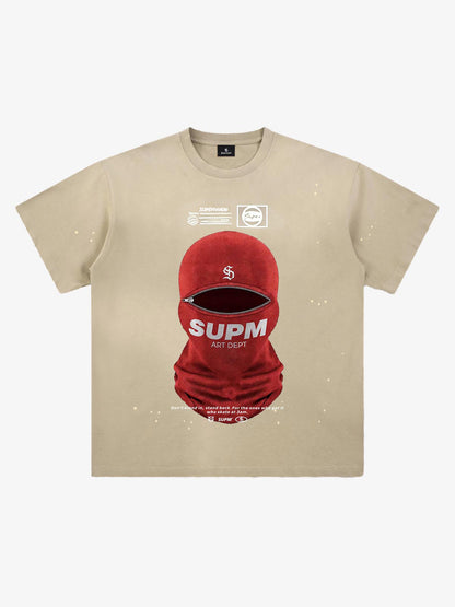 Red Balaclava Graphic T-Shirt