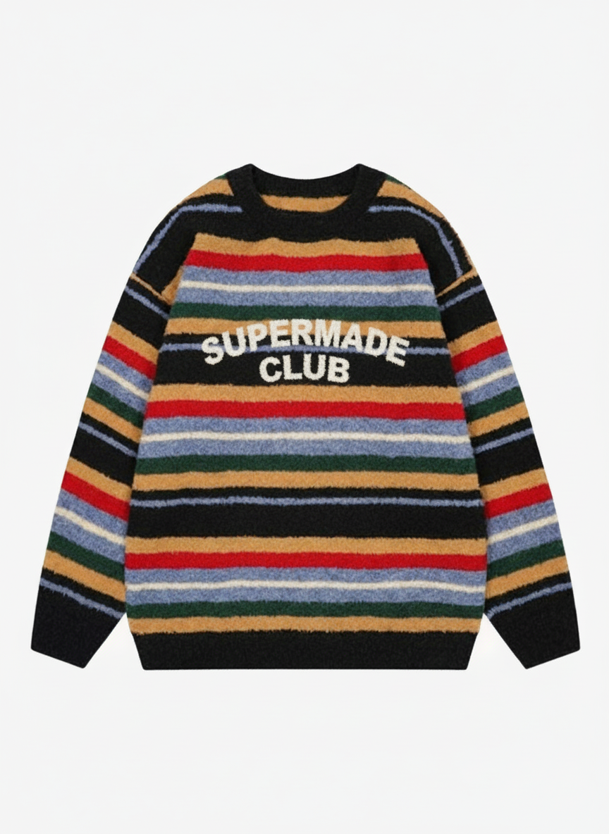 Thesupermade Vintage Striped Sweater - 2344