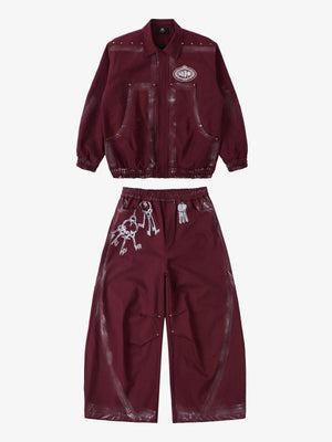 Supermad Logo Gothic Letter Print Set 