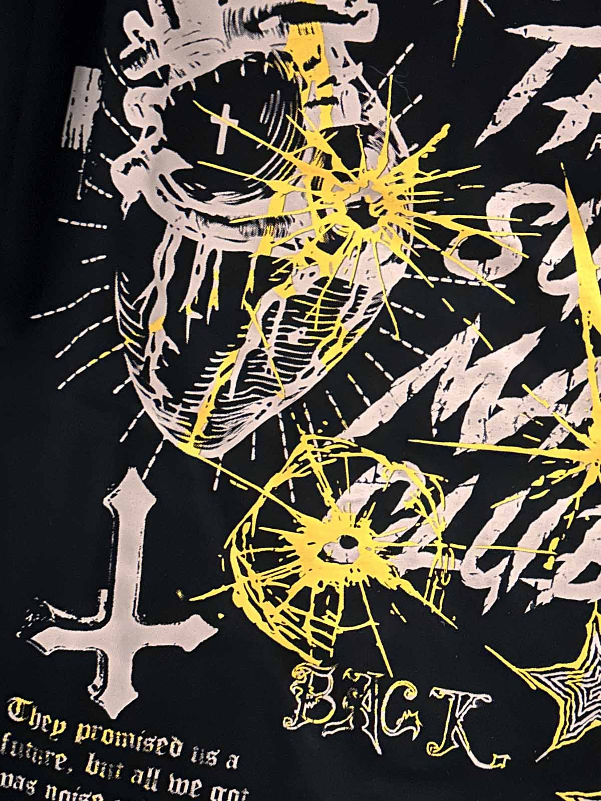 Hip-Hop Punk Faux Two-Piece Long-Sleeved T-Shirt - 2457