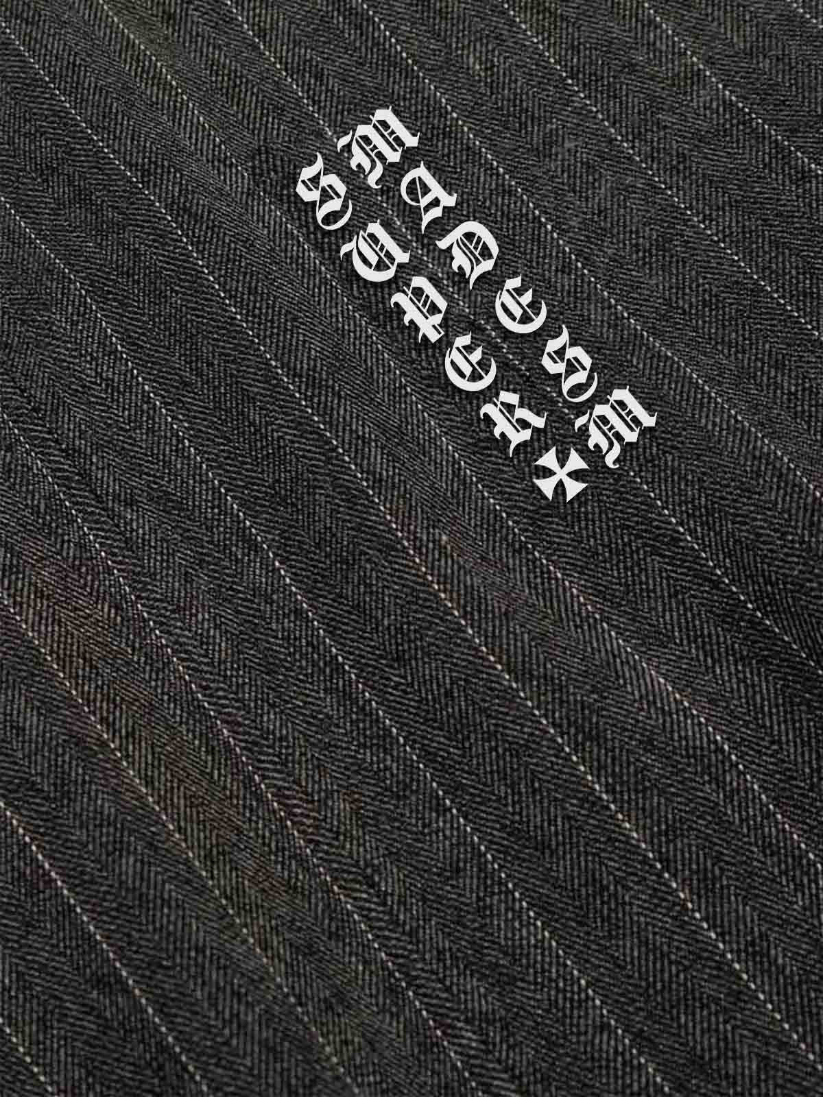 Pinstripe Vertical Embroidery Track Jacket