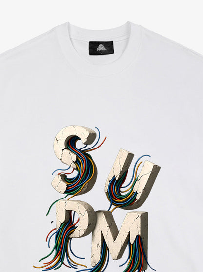 supm cable graphic T-shirt 