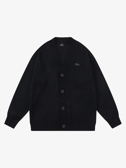 Cotton Blend Oversized V-Neck Cardigan Sweater for Men and Women 