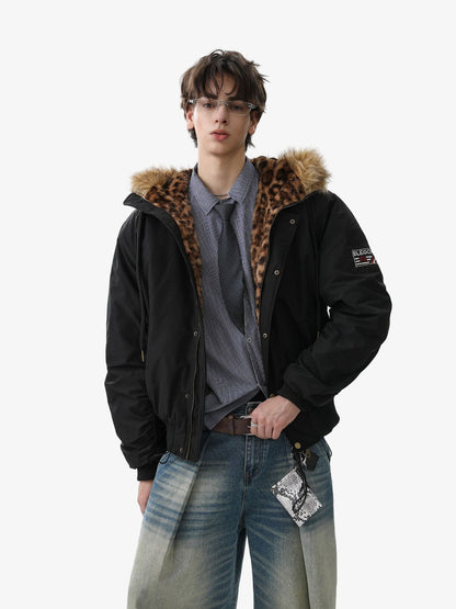Winter Essential Puffer Jacket with Detachable Fur Hood - Perfect for Cold Weather 